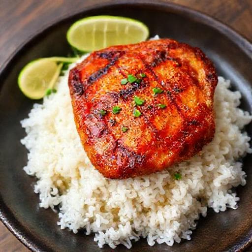 Cơm Sườn Nướng Sa Tế (Spicy Lemongrass Grilled Pork Chop Rice)