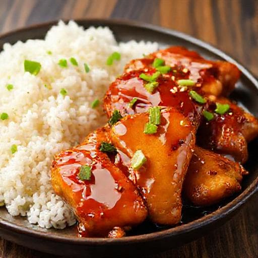Quick Honey Grilled Chicken with Rice
