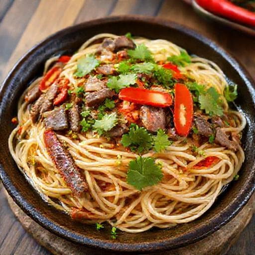 Phở Xào Bò with Lemongrass and Chili