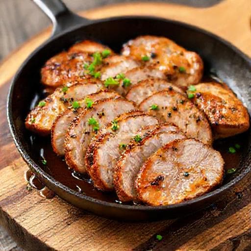 Quick Garlic-Pepper Pan-Seared Pork