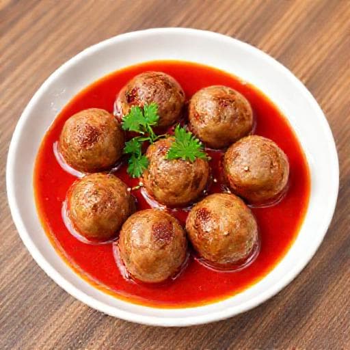 Quick Thịt Viên Sốt Cà Chua (Speedy Meatballs in Tomato Sauce)