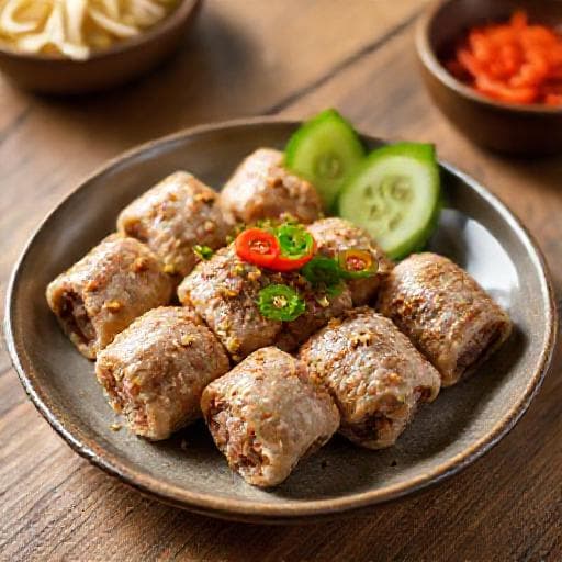 Quick Nem Tai Thính (Simplified Fermented Pork Roll)