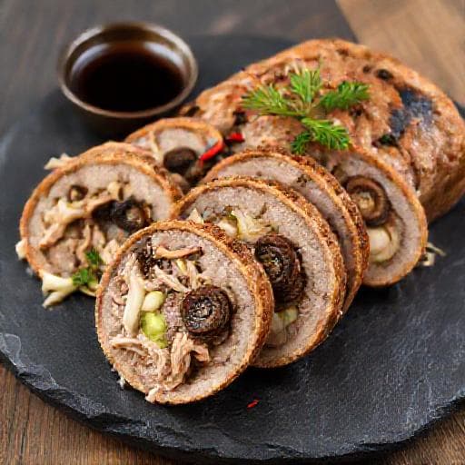 Giò Thủ with Jicama and Mushroom