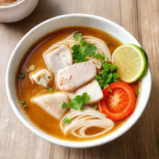 Bún Cá Châu Đốc Rút Gọn (Quick Châu Đốc Fish Noodle Soup)
