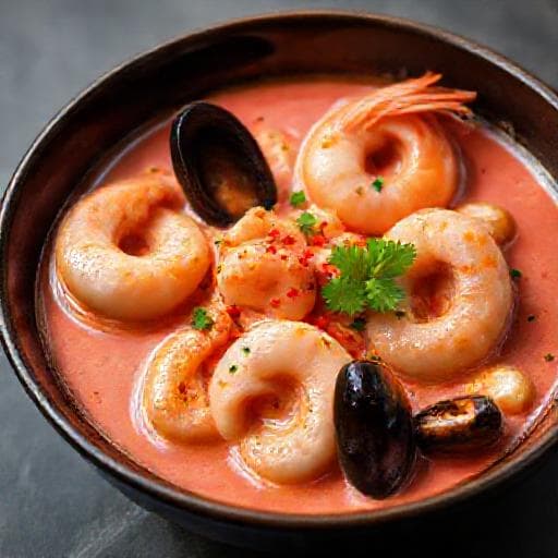 매콤 크림 해물 로제 떡볶이