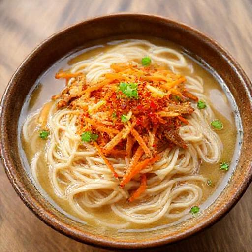 매콤한 닭고기 밀면