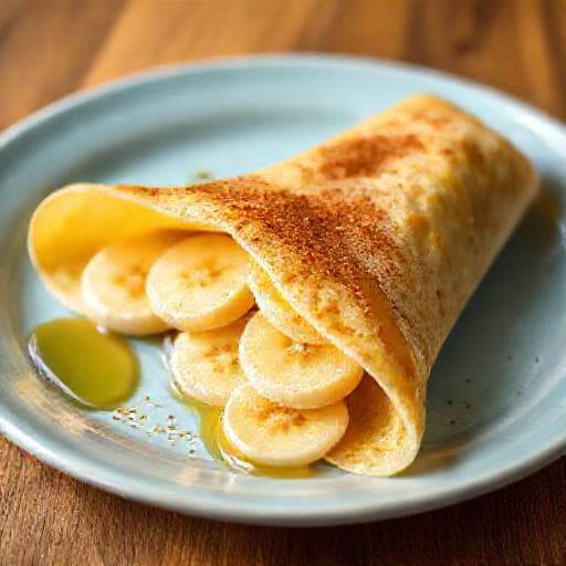 Crepioca de Banana com Canela