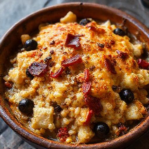 Bacalhau com Broa e Chouriço