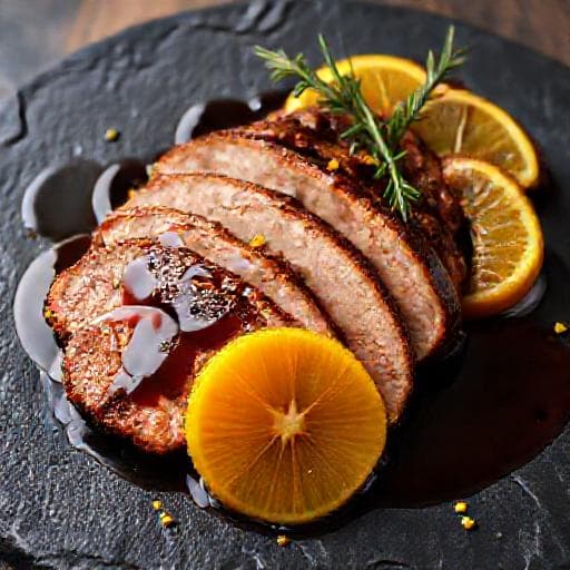 Magret de Pato com Molho de Laranja e Vinagre Balsâmico