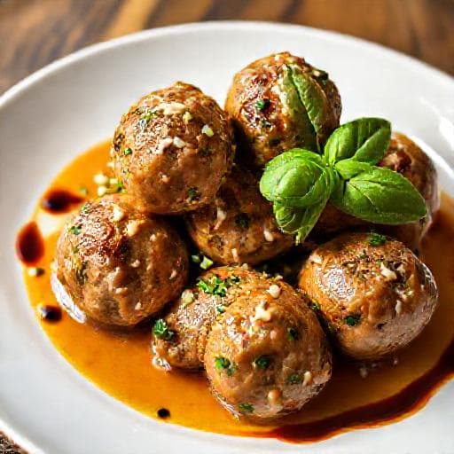 Bola de Carne com Ervas e Queijo