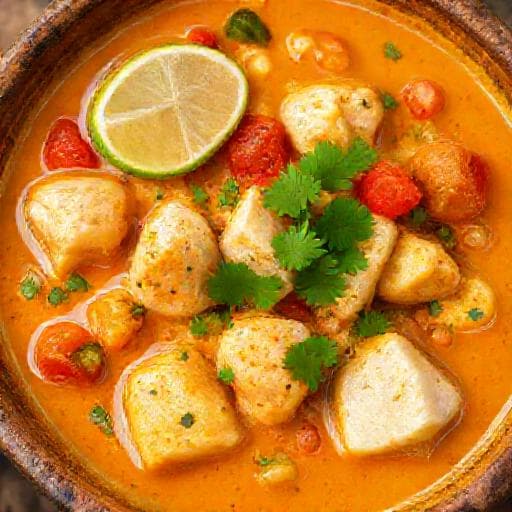 Caril de Coco com Peixe Tradicional