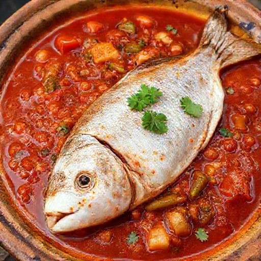 Peixe com Molho de Mangarra Tradicional