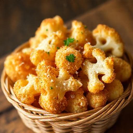 Couve-flor Crocante na Air Fryer com Parmesão