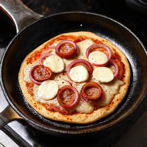 Pizza Calabresa Rápida de Frigideira