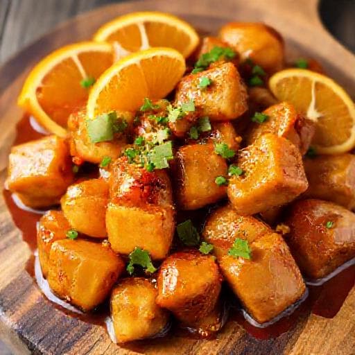 Frango Teriyaki com Gengibre e Laranja
