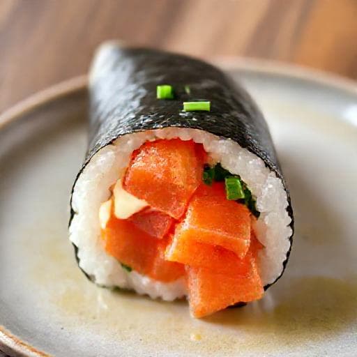 Temaki de Salmão Cremoso com Cream Cheese