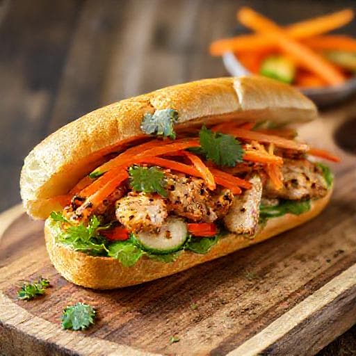 Banh Mi Rápido de Frango Grelhado