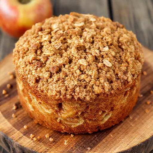 Bolo de Maçã com Crumble de Aveia