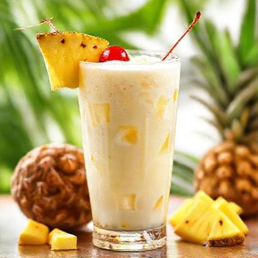Batida de Coco com Abacaxi