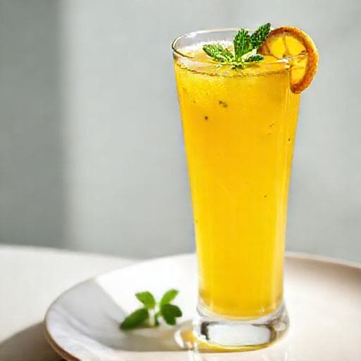 Suco de Maracujá com Gengibre e Hortelã