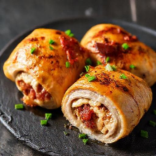 Sobrecoxa Recheada Rápida com Cream Cheese e Bacon