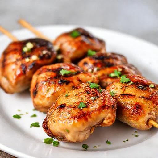 Coração de Frango na Churrasqueira Rápido com Alho e Ervas