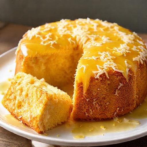 Bolo Alagado de Coco e Limão Siciliano