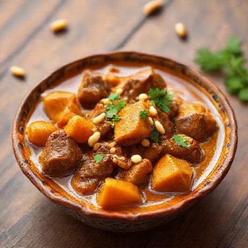 Damorida com Batata Doce e Amendoim