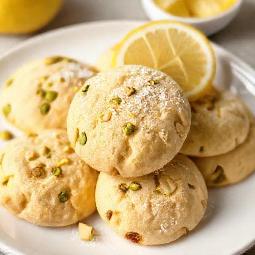 Biscoitos Rápidos de Pistache e Limão