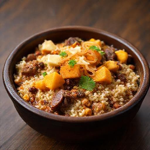 Rubacão Cremoso com Carne Seca e Abóbora