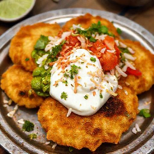 क्लासिक आलू टिक्की चाट