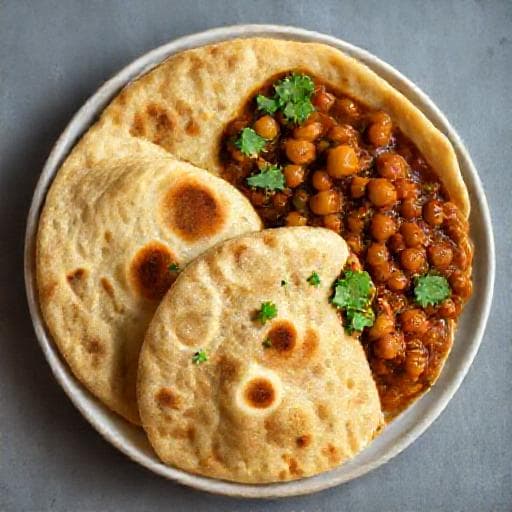 झटपट छोले कुलचा (तवा कुलचा)