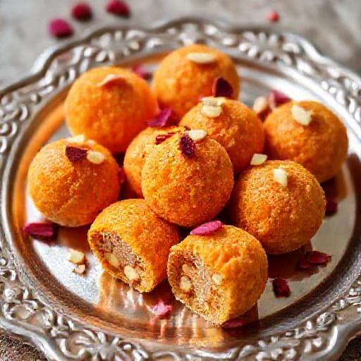 गुलाब मोतीचूर लड्डू