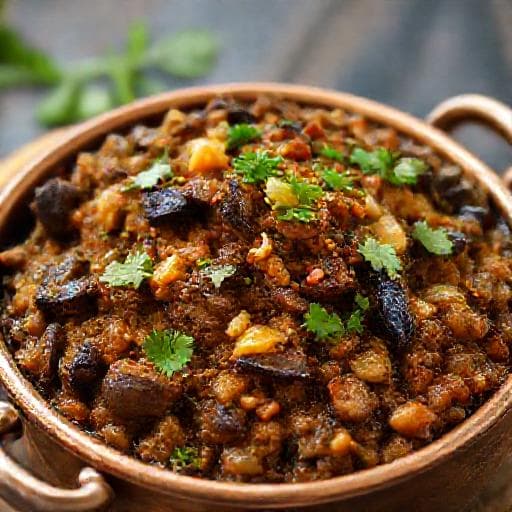 लहसुनी बैंगन भरता (पंजाबी स्टाइल)