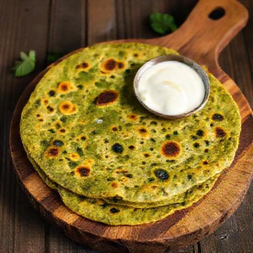 पालक मक्के की रोटी
