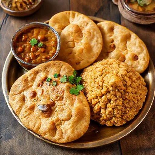 पारंपरिक दाल बाटी चूरमा