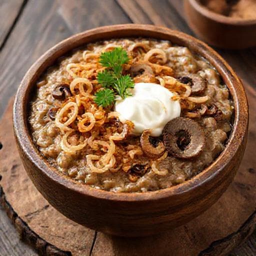 Жур с грибами и луком