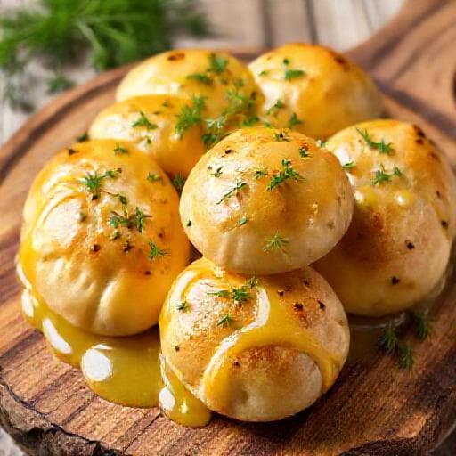 Классические пампушки с чесноком