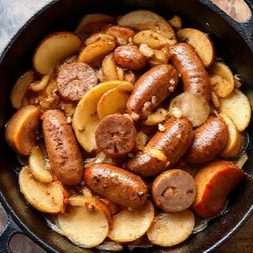 Вериворст с яблоками и луком