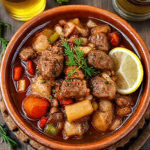 Хашлама по-армянски с пивом