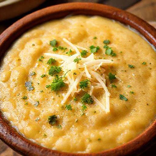 Гоми с сыром и зеленью