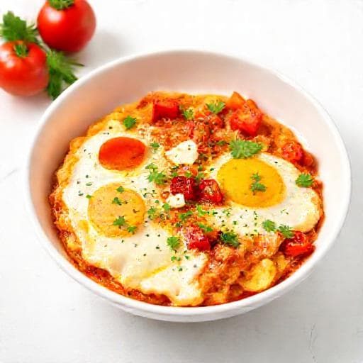 Менемен с сыром и зеленью