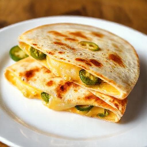 Быстрая кесадилья с сыром и халапеньо