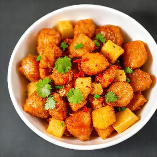 Курица Генерала Цо с ананасом и имбирем