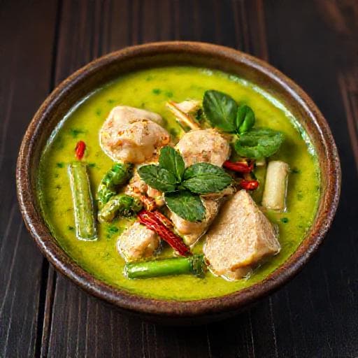 Классический Зелёный Тайский Карри с Курицей