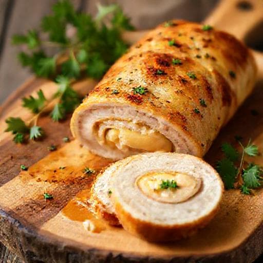 Классический куриный рулет с сыром