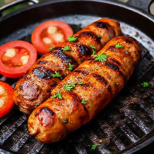 Купаты на гриле с аджикой и травами