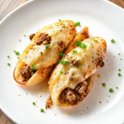 Быстрые кальмары, фаршированные грибами и сыром
