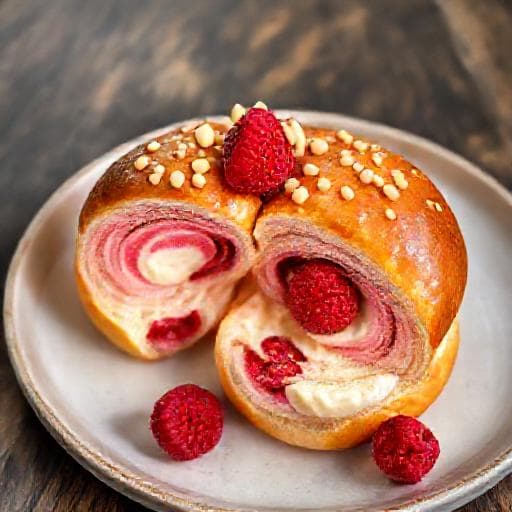 Laskiaispullat Vadelma-Cashew-Täytteellä