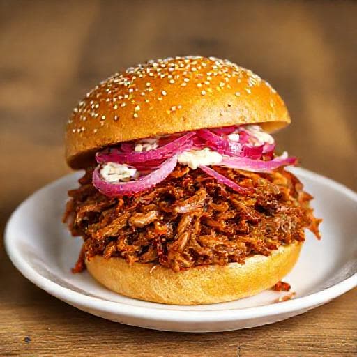 Nopea Pulled Pork -burgeri pannulla